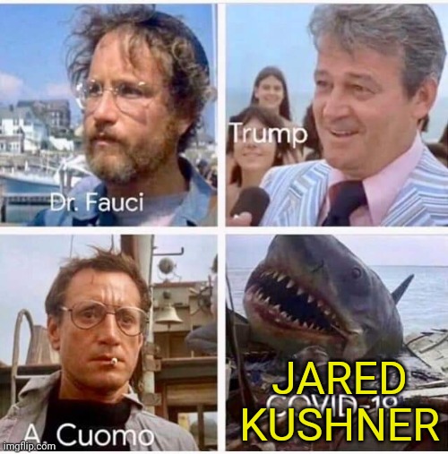 Jaws Kushner | JARED KUSHNER | image tagged in trump,maga,evil,jaws | made w/ Imgflip meme maker