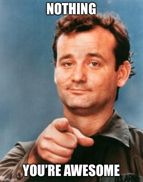 Bill Murray You're Awesome | NOTHING; YOU’RE AWESOME | image tagged in bill murray you're awesome,exmormon | made w/ Imgflip meme maker