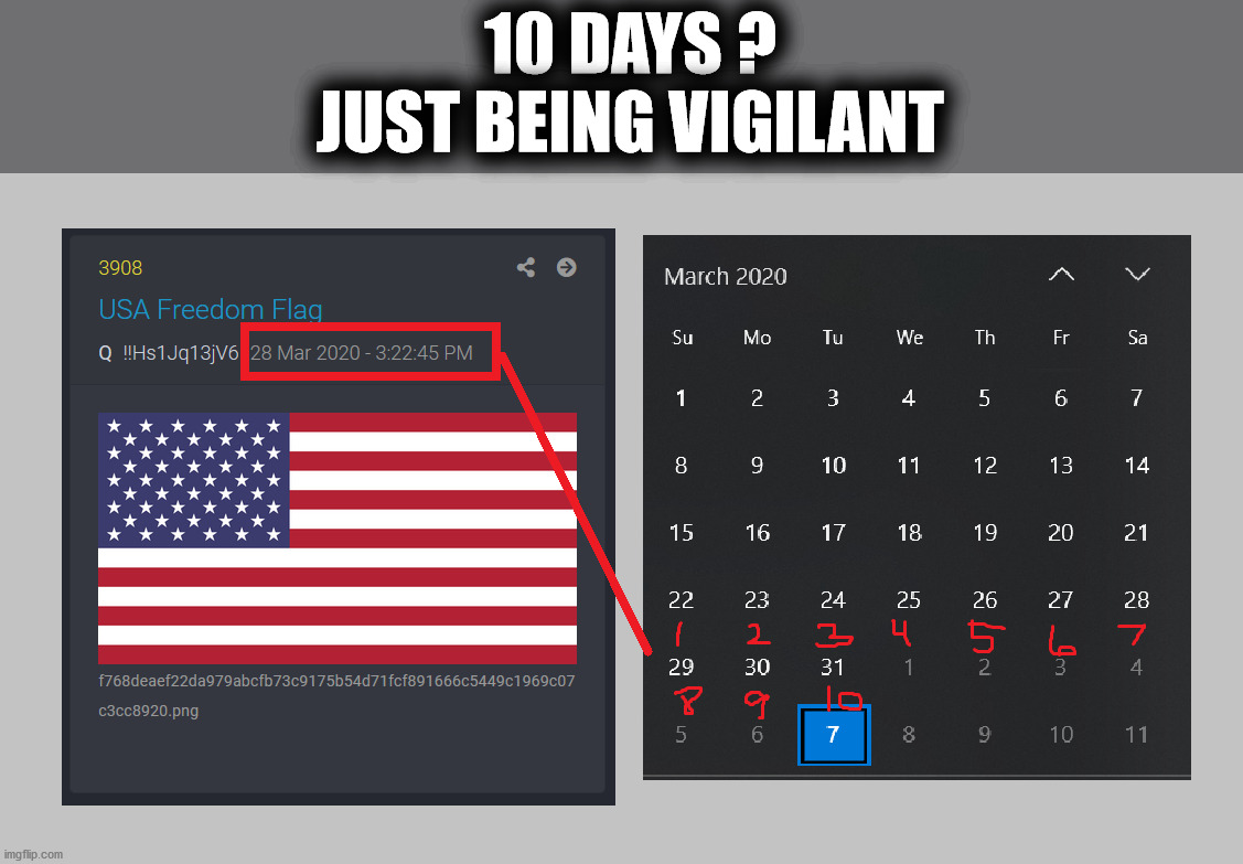 10 DAYS ?
JUST BEING VIGILANT | made w/ Imgflip meme maker