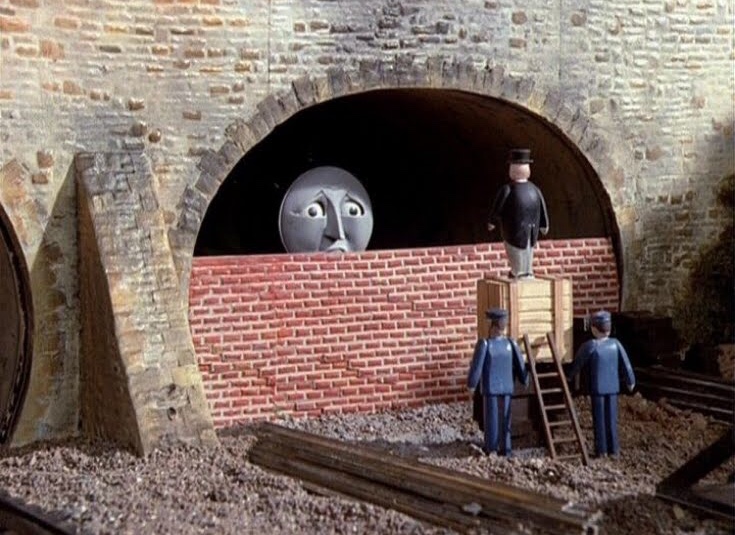 Thomas tank engine bricked up Blank Meme Template