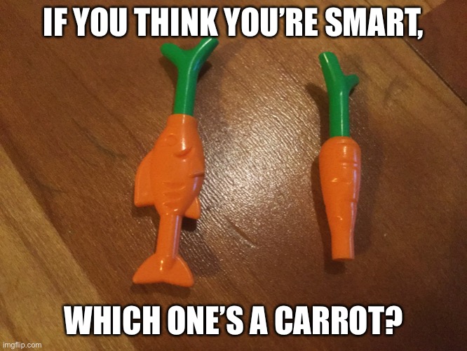 LEGO IQ Test funny | IF YOU THINK YOU’RE SMART, WHICH ONE’S A CARROT? | image tagged in lego,iq test | made w/ Imgflip meme maker