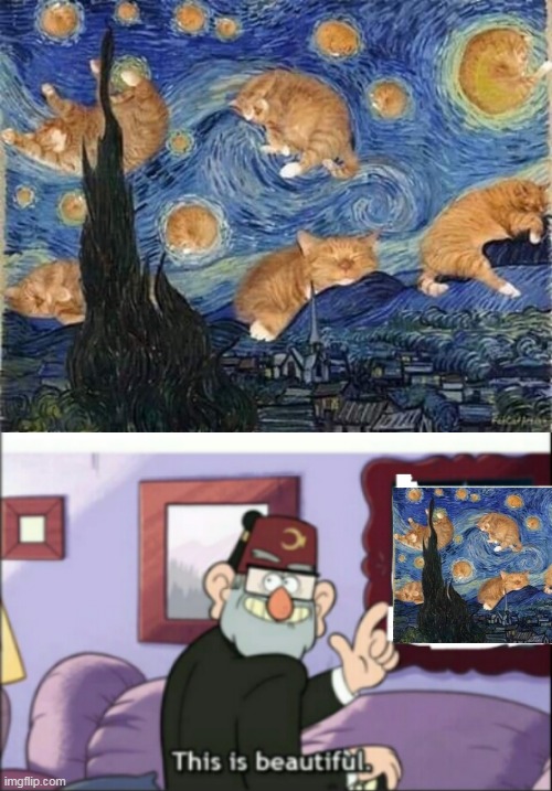 THAT IS ART | image tagged in this is beautiful,memes,cats,funny cats | made w/ Imgflip meme maker