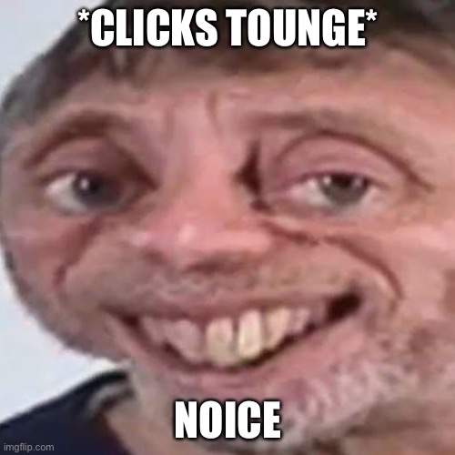 Noice | *CLICKS TOUNGE* NOICE | image tagged in noice | made w/ Imgflip meme maker