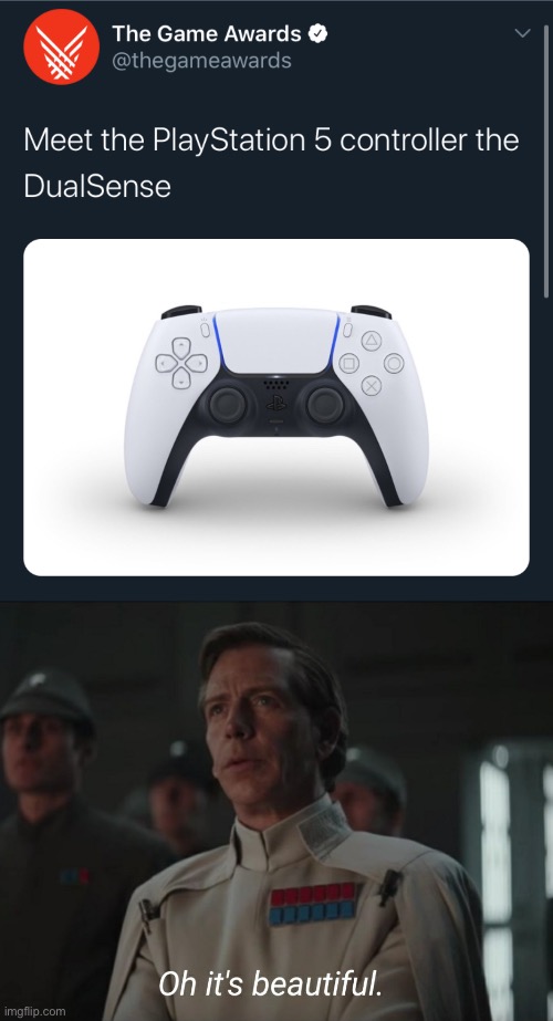 PS5 DualSense | image tagged in oh it's beautiful,playstation,dualsense,star wars,video games | made w/ Imgflip meme maker