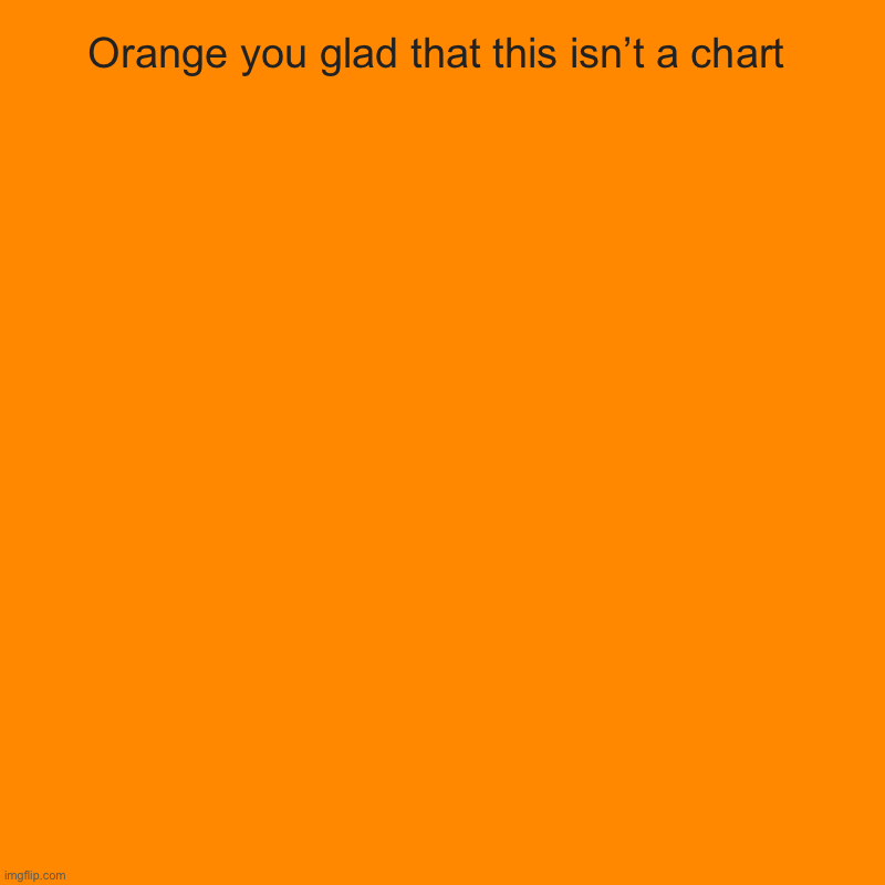 Orange you glad that this isn’t a chart | | image tagged in charts,bar charts | made w/ Imgflip chart maker