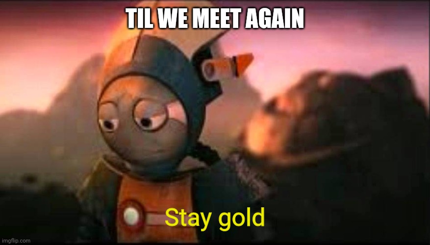 TIL WE MEET AGAIN Stay gold | made w/ Imgflip meme maker