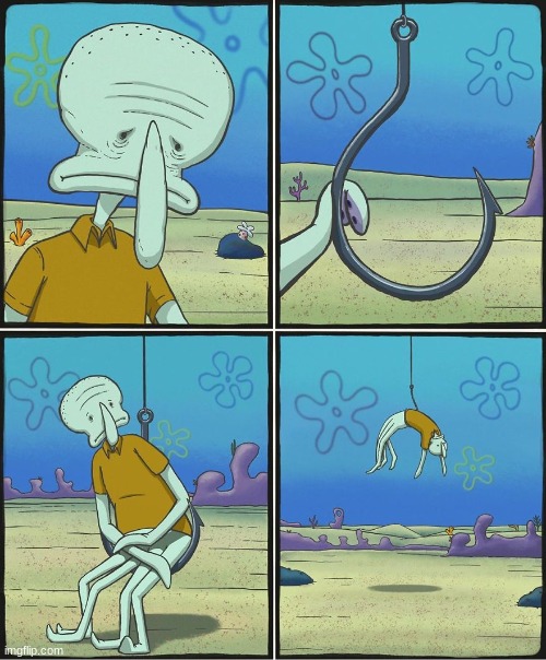 Squidward is captured. | made w/ Imgflip meme maker