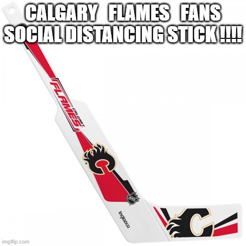 CALGARY   FLAMES   FANS SOCIAL DISTANCING STICK !!!! | made w/ Imgflip meme maker