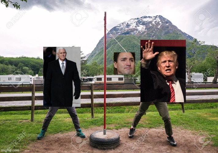 Every time | image tagged in donald trump,mike pence,justin trudeau | made w/ Imgflip meme maker