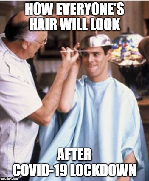 This'll be the "Lockdown hairstyle" if barbers don't reopen soon [OC] | HOW EVERYONE'S HAIR WILL LOOK; AFTER COVID-19 LOCKDOWN | image tagged in lockdown,covid-19,coronavirus,corona virus,haircut,bad haircut,memes | made w/ Imgflip meme maker