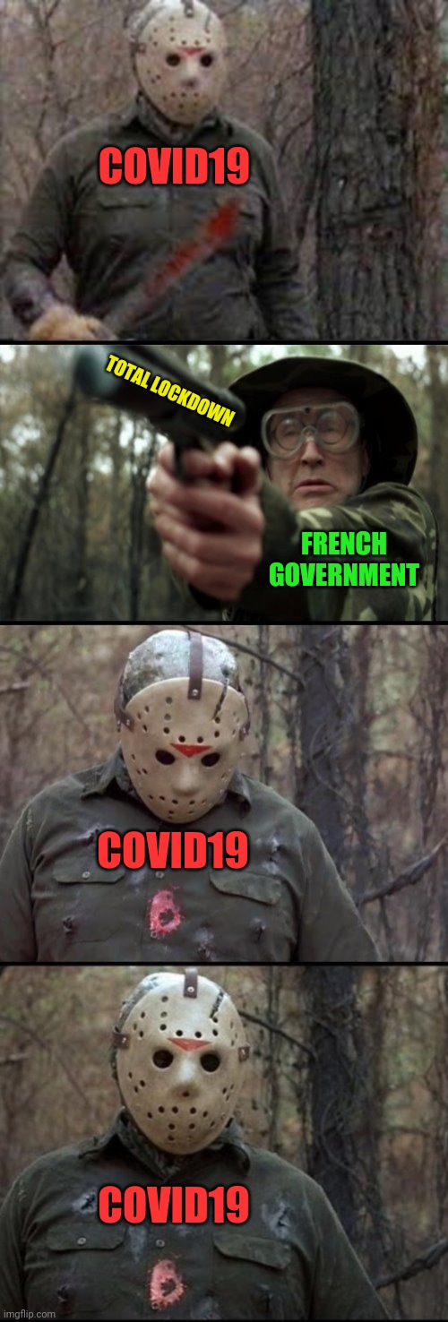 X Vs Y | COVID19; TOTAL LOCKDOWN; FRENCH GOVERNMENT; COVID19; COVID19 | image tagged in x vs y | made w/ Imgflip meme maker