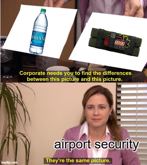 They're The Same Picture |  airport security | image tagged in memes,they're the same picture | made w/ Imgflip meme maker