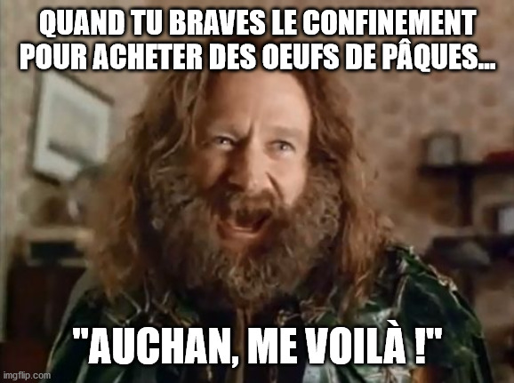 What Year Is It Meme | QUAND TU BRAVES LE CONFINEMENT POUR ACHETER DES OEUFS DE PÂQUES... "AUCHAN, ME VOILÀ !" | image tagged in memes,what year is it | made w/ Imgflip meme maker