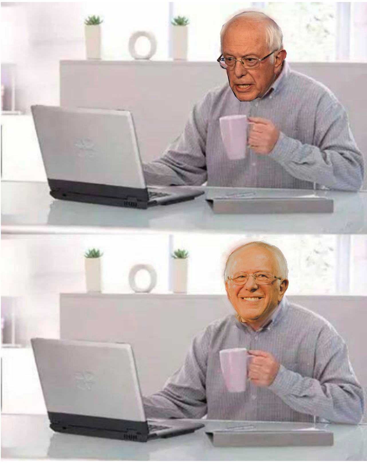 High Quality Hide the Pain Bernie Blank Meme Template