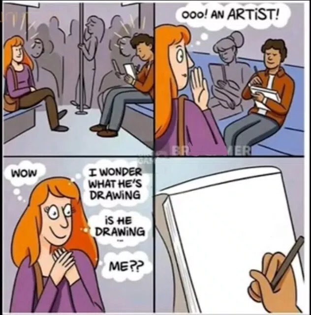 An artist! Blank Meme Template