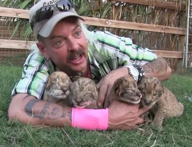 High Quality Joe exotic tiger king tiger cubs Blank Meme Template