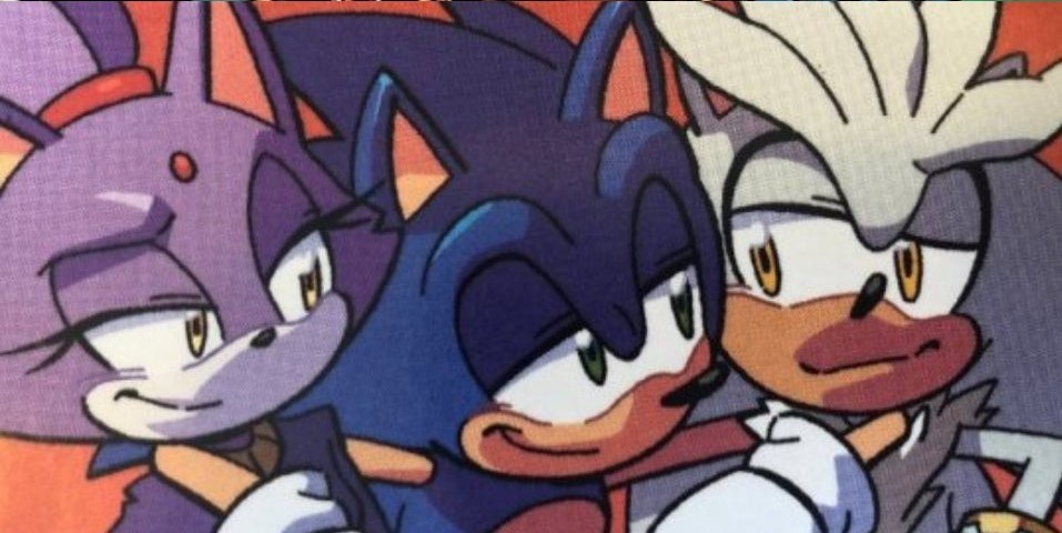 Blaze Sonic and Silver Blank Meme Template