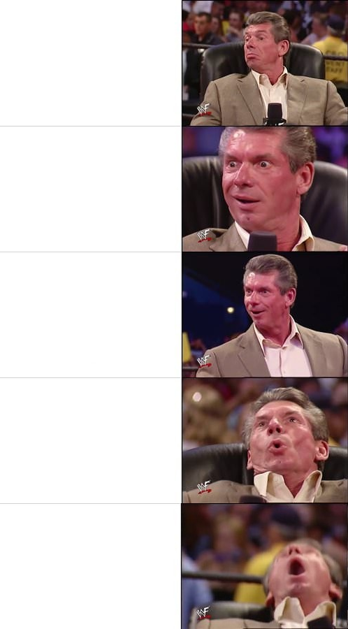 High Quality Vince McMahon 5Tile Blank Meme Template