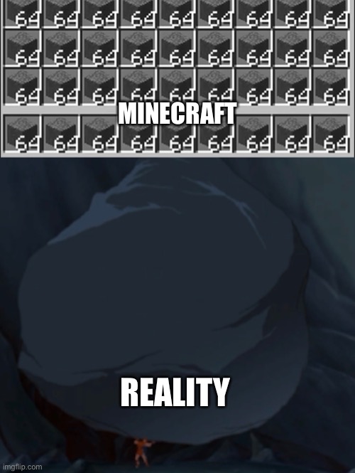 Poor minecraft |  MINECRAFT; REALITY | image tagged in minecraft,stone,lol,memes,funny,expectation vs reality | made w/ Imgflip meme maker