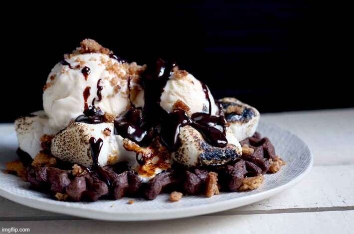 Fudge Waffle with ice cream | made w/ Imgflip meme maker