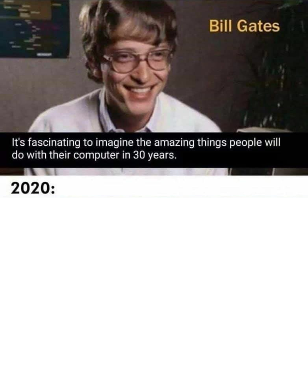 High Quality Bill Gates Blank Meme Template