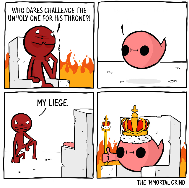 Who dares challenge the unholy one for the throne Blank Meme Template