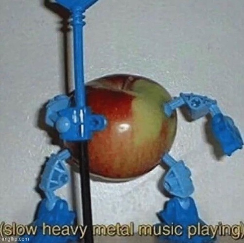 Apple Bionicle | image tagged in apple,bionicle,memes,repost | made w/ Imgflip meme maker