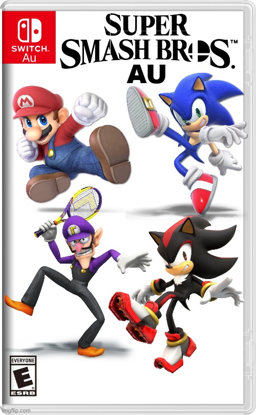Shadow and Waluigi finally join the battle! | AU | image tagged in switch au template,super smash bros | made w/ Imgflip meme maker
