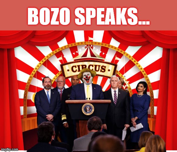 Under Trump's Big Top | BOZO SPEAKS... | image tagged in circus,white house,donald trump the clown,donald trump is an idiot | made w/ Imgflip meme maker
