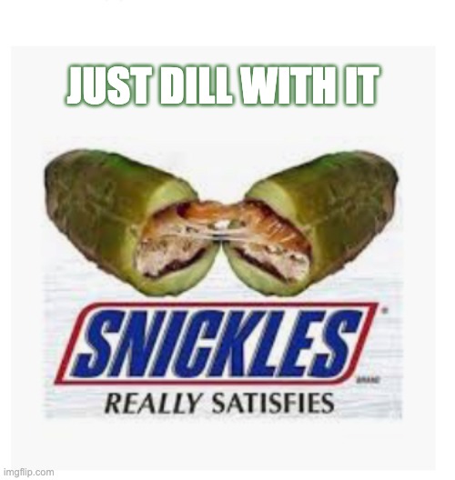 Snickles | JUST DILL WITH IT | image tagged in snickles | made w/ Imgflip meme maker