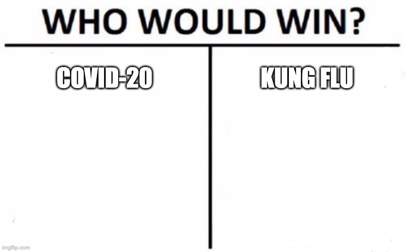 Who Would Win? | COVID-20; KUNG FLU | image tagged in memes,who would win | made w/ Imgflip meme maker
