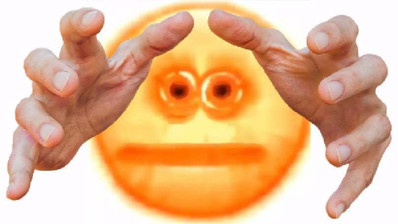 High Quality Cursed Grabbing Emoji Blank Meme Template