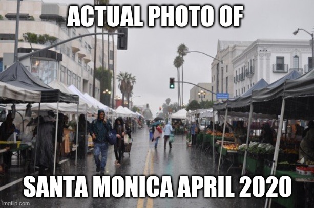 ACTUAL PHOTO OF SANTA MONICA APRIL 2020 | made w/ Imgflip meme maker