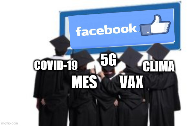 5G; COVID-19; CLIMA; VAX; MES | image tagged in facebook,coronavirus,covid-19,covid19,5g,antivax | made w/ Imgflip meme maker