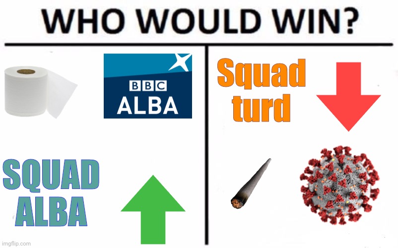 Who Would Win? Meme | Squad turd; SQUAD ALBA | image tagged in memes,who would win | made w/ Imgflip meme maker