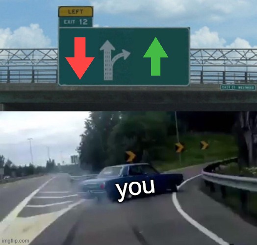 Left Exit 12 Off Ramp Meme | you | image tagged in memes,left exit 12 off ramp | made w/ Imgflip meme maker