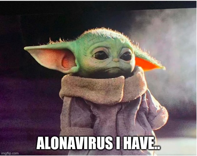 Sad Baby Yoda | ALONAVIRUS I HAVE.. | image tagged in sad baby yoda | made w/ Imgflip meme maker