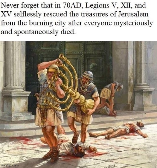 Repost lol. Today’s lesson: History is written by the winners. Read multiple accounts before making up your mind. | image tagged in history,historical meme,historical,jerusalem,romans,bible | made w/ Imgflip meme maker