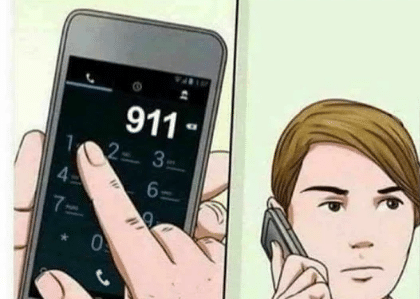 guy calling 911 Blank Meme Template