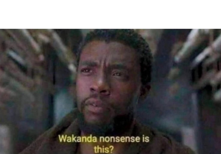 Wakanda nonsense is this Blank Meme Template