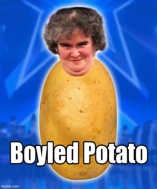 Susan Boyle ~ Britain's Got Taters! | image tagged in memes,fun,susan boyle | made w/ Imgflip meme maker