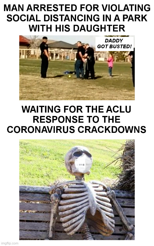 ACLU: Where Are You? | image tagged in aclu,screaming liberal,liberal agenda,coronavirus,country,shutdown | made w/ Imgflip meme maker