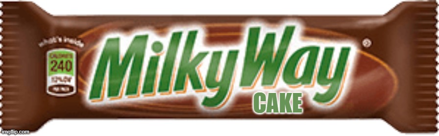 Milky Way | CAKE | image tagged in milky way | made w/ Imgflip meme maker