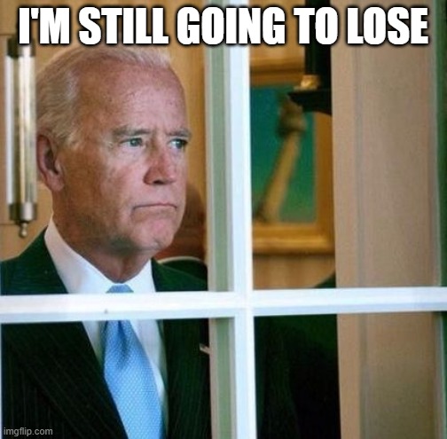 Sad Joe Biden | I'M STILL GOING TO LOSE | image tagged in sad joe biden | made w/ Imgflip meme maker