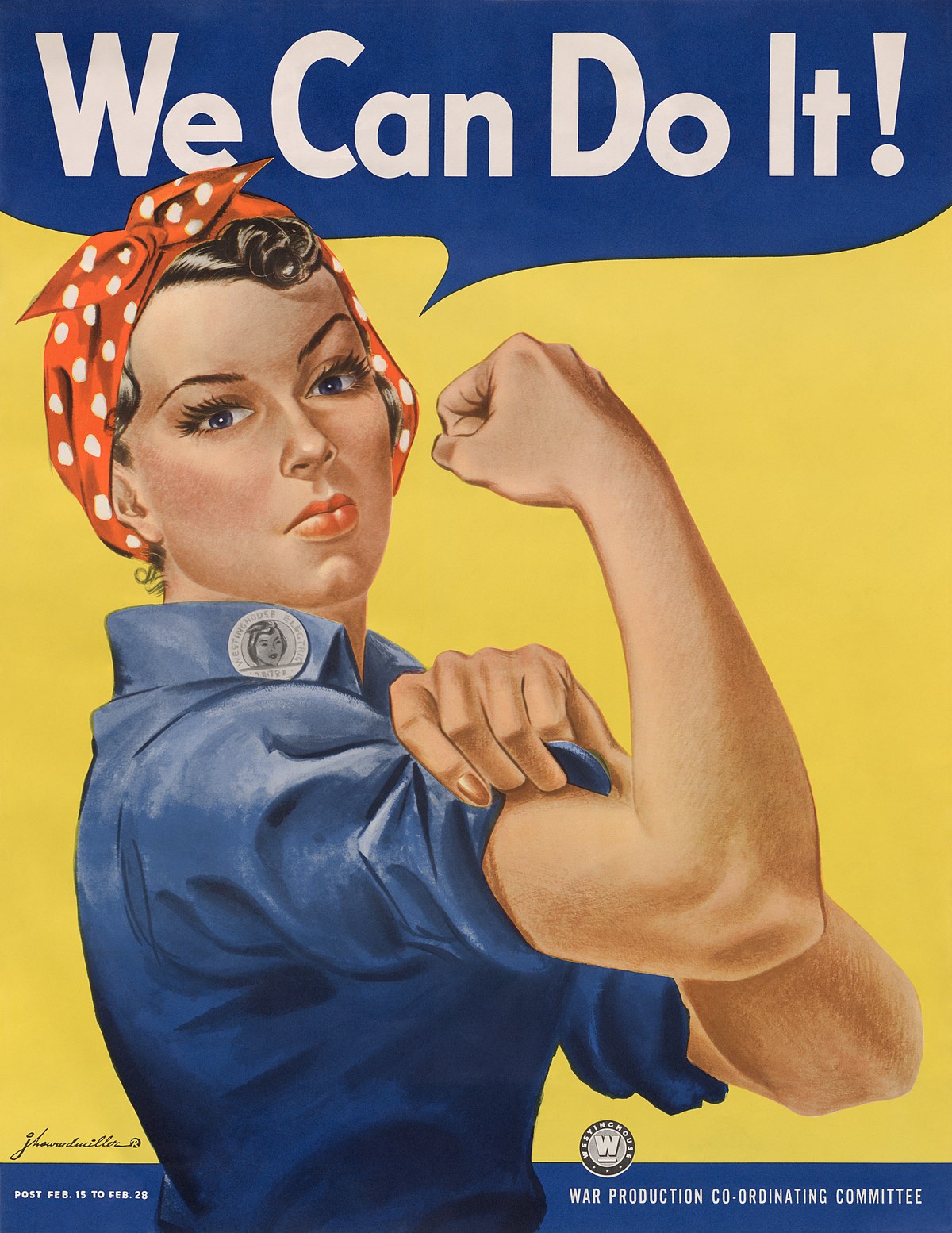We Can Do It - American Wartime Poster Blank Meme Template