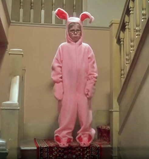 Ralphie Christmas Story Bunny Outfit Blank Meme Template
