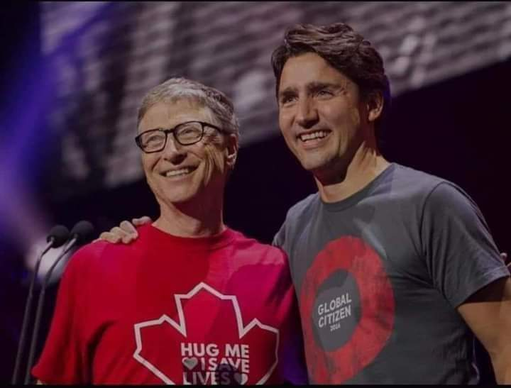 High Quality Bill Gates Justin Trudeau Blank Meme Template