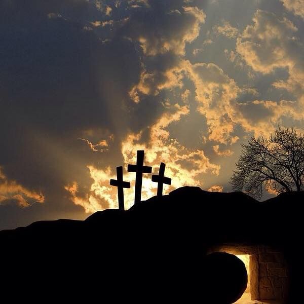 Easter Crosses and Empty Tomb Blank Meme Template