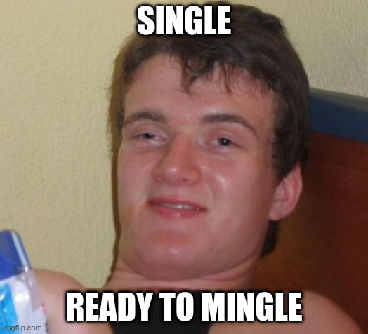 10 Guy | SINGLE; READY TO MINGLE | image tagged in memes,10 guy | made w/ Imgflip meme maker