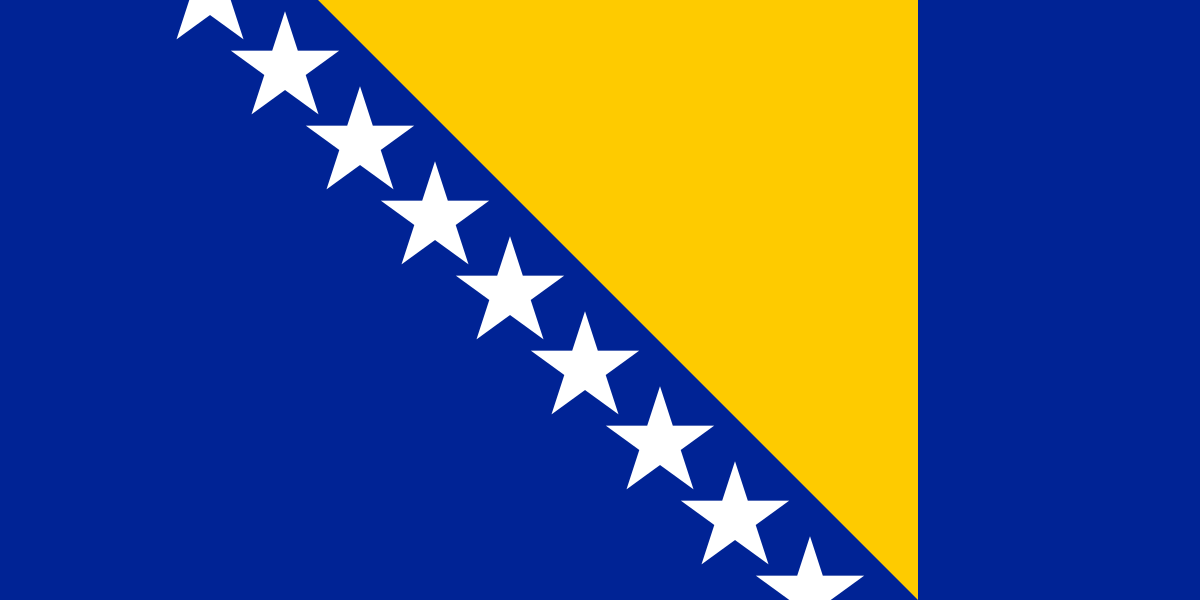 High Quality Bosnia flag Blank Meme Template